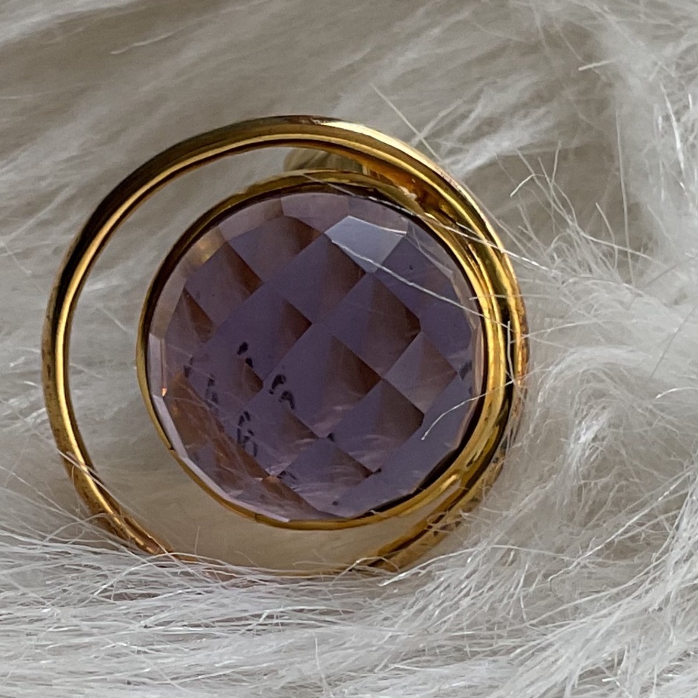 Sporty & Fun Purple Faceted Stone Ring